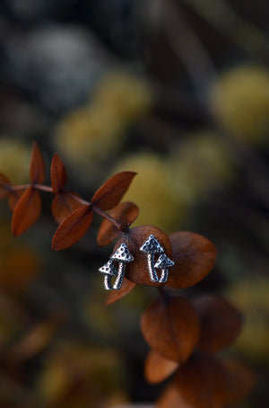 Only 2 Pairs Left! Fungi Studs - Sterling Silver
