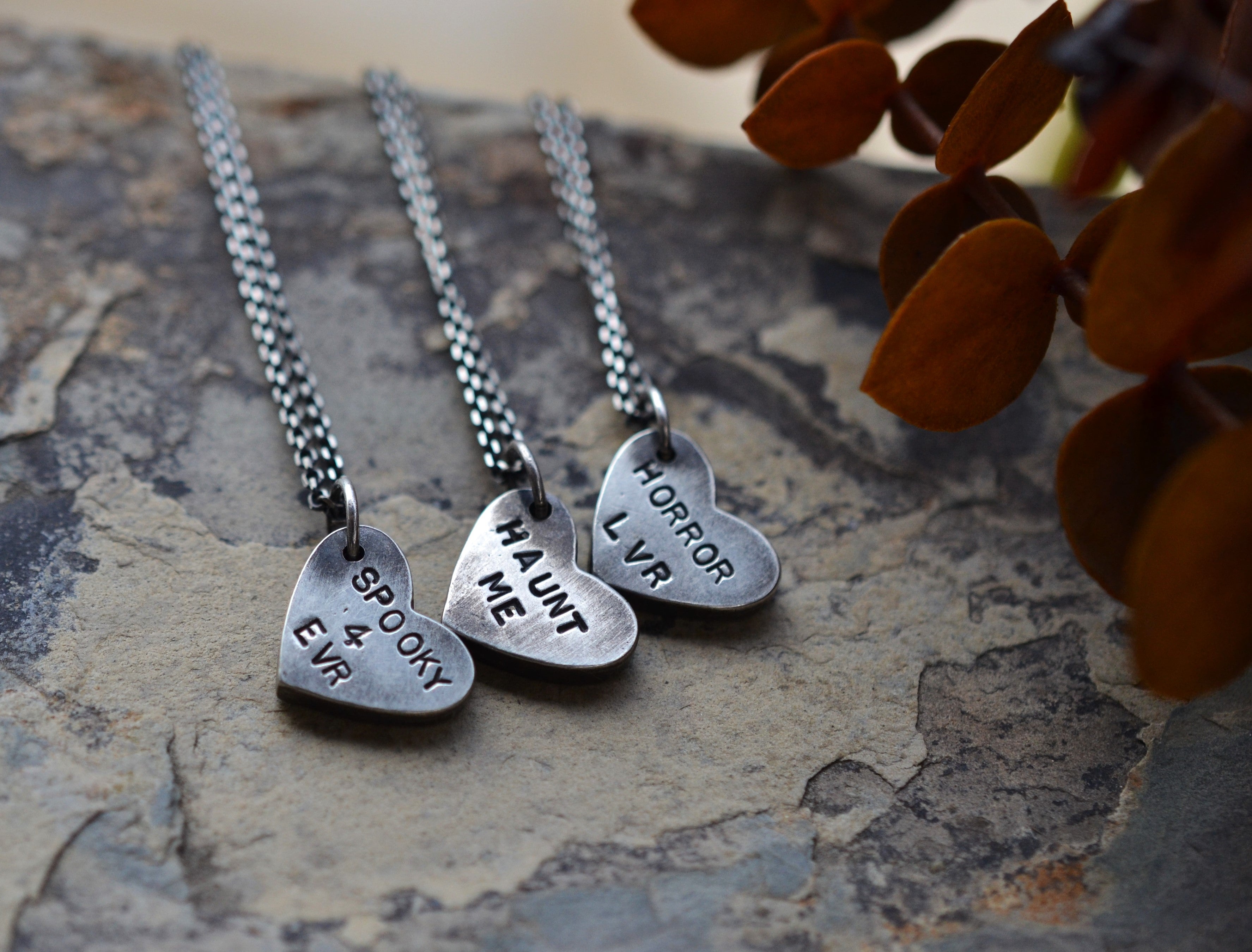 Pre-Order! Limited Edition! Halloween Candy Conversation Heart - Chain is included