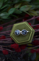 Snowflake Obsidian Gemstone Gallery Ring - Sterling Silver - Sizes 6-10