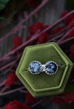 Snowflake Obsidian Gemstone Gallery Ring - Sterling Silver - Sizes 6-10