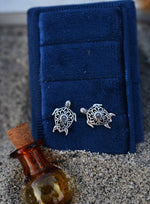 Only 1 Pair Left! Honu Sea Turtle Stud Earrings - Sterling Silver