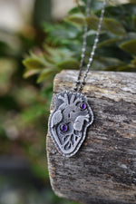 Large Anatomical Heart - Amethyst - 18" Chain Shown Included