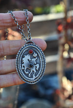 Sleepy Hollow Headless Horseman Cameo Style Pendant - Adjustable Chain Included