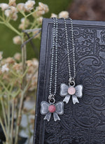 Sweet Bow Charm Necklace - Sterling Silver - 18" Chain Included - Only 1 of Each is Left!
