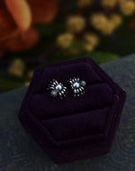 Dark Spring Spider Studs - Sterling Silver