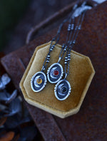 Crescent Moon Cameo Charm Necklace - Choose Your Stone and Chain Length