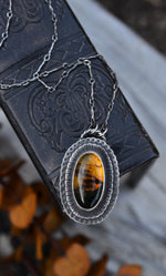 Creatures of the Night Necklace - Flying Bats - Amber - 18" chain