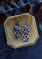 Pre-Order! Save the Bees Honeycomb Earrings - Dangle Style - Choose Your Gemstone