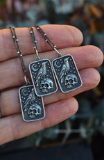 Death in the Desert - Raven/Skull Charm - 18" Chain Included