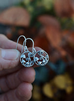 Only 1 Pair Left! Fungi Dangle Earrings - Sterling Silver