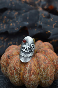 Jack-0-Lantern Ghost Ring - Carnelian - Will Fit Like a Size 5.5