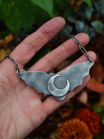 X-Large Candy Corn Bat Necklace  - OOAK - 18" Chain