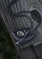 PRE-ORDER - Tattoo Swallow Pendant - Choose Your Stone - Chain Included and Adjustable
