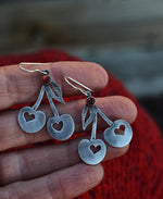 Pre-Order! ChChCh Cherry Bomb Earrings - Sterling Silver and Garnet