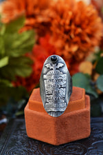 "Never Trust the Living" Tombstone Ring - Black Onyx - Will Fit Like a Size 10