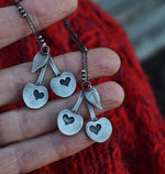 Pre-Order! ChChCh Cherry Bomb Charm Necklace - Sterling Silver and Garnet