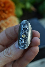 "Boo" Ghostie Ring - Citrine - Will Fit Like a Size 8