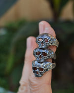 Unisex Skull Ring - Sterling Silver - Last one! Size 7 Only!
