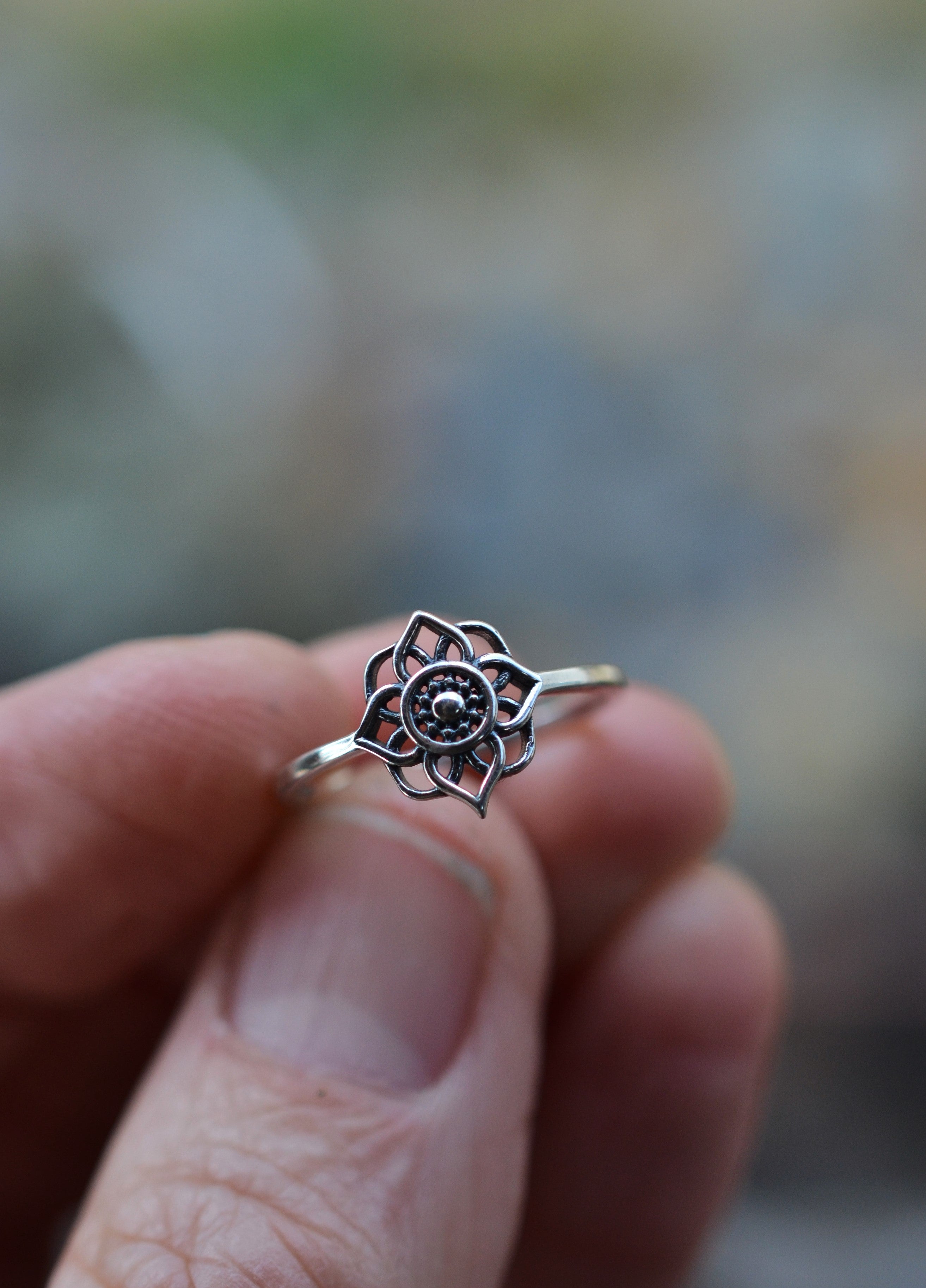 Mandala Ring - Sterling Silver - Only Sizes 5, 6 and 7 Are Left!