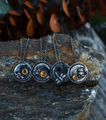 Small Midnight Garden Moon Necklace - Choose Your Favorite!