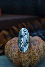 Ghastly Ghost Ring - Black Onyx - Will Fit Like a Size 8.5