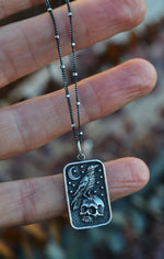Death in the Desert - Raven/Skull Charm - 18" Chain Included