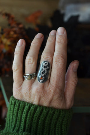 "Boo" Ring - Hessonite Garnet - Size 8.5