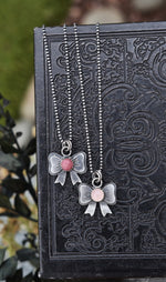 Sweet Bow Charm Necklace - Sterling Silver - 18" Chain Included - Only 1 of Each is Left!