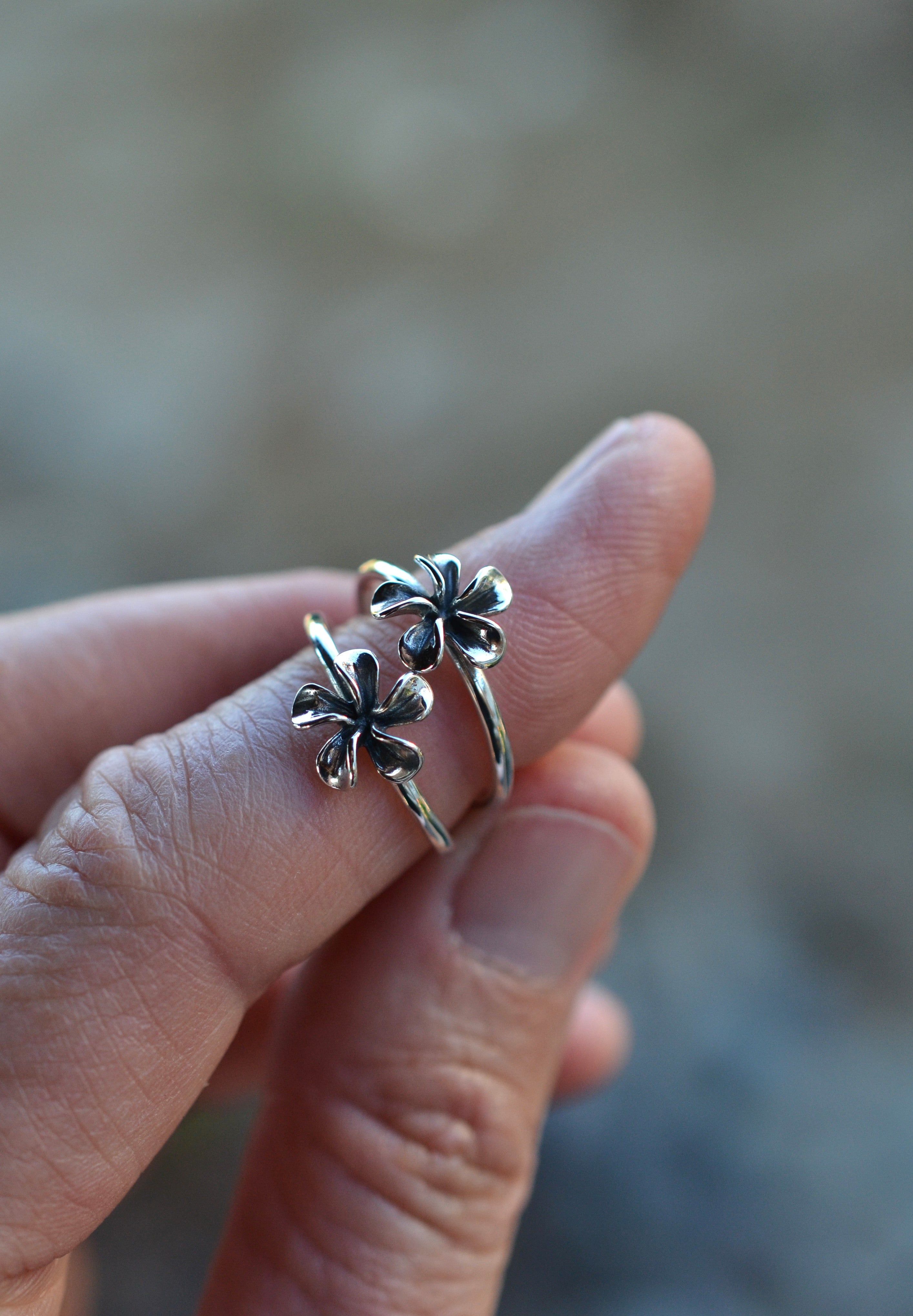 Hibiscus Ring - Sterling Silver - Sizes 6, 7 and 9 are left!!