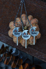 Trick R Treat. Sam's Lollipop Necklace with Carnelian - 18" or 20" Chain Included