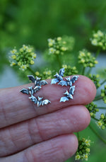 Cauldron of Bats Stud Earrings - Sterling Silver