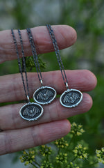 Only a few Available! Bat Cameo Charm Necklace - Sterling Silver - 18" Chain Included
