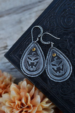 Jolly Jack-o-Lantern Earrings - Citrine