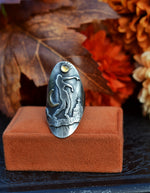 Zombie Graveyard Ring - Citrine - Size 7.5