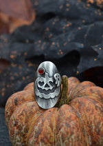 Jack-0-Lantern Ghost Ring - Carnelian - Will Fit Like a Size 5.5
