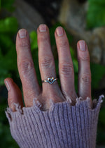 Tapered Heart Ring - Sterling Silver and Rose Gold Plated - Size 6-11
