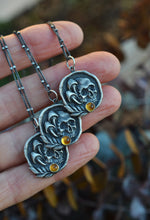 Death in the Forest - Citrine - Mushroom/Skull Charm - Chain Included