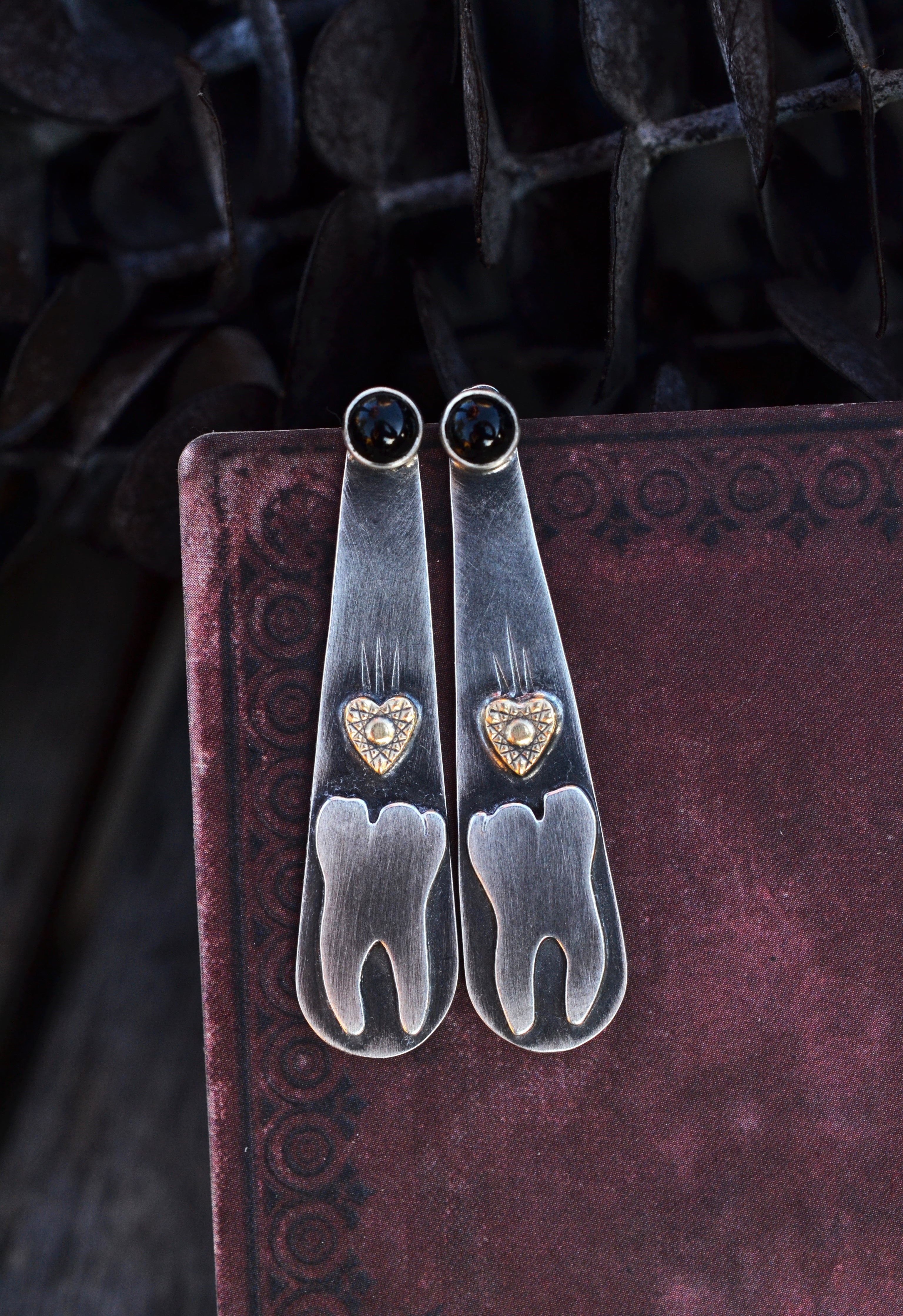 Molar Love - Post Style Earrings - Black Onyx