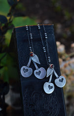 Pre-Order! ChChCh Cherry Bomb Charm Necklace - Sterling Silver and Garnet