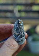 Zombie Graveyard Ring - Citrine - Size 7.5