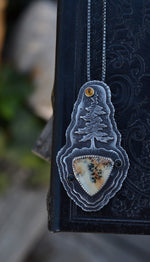 OOAK Large Evergreen Pendant - 24" Box Chain Included