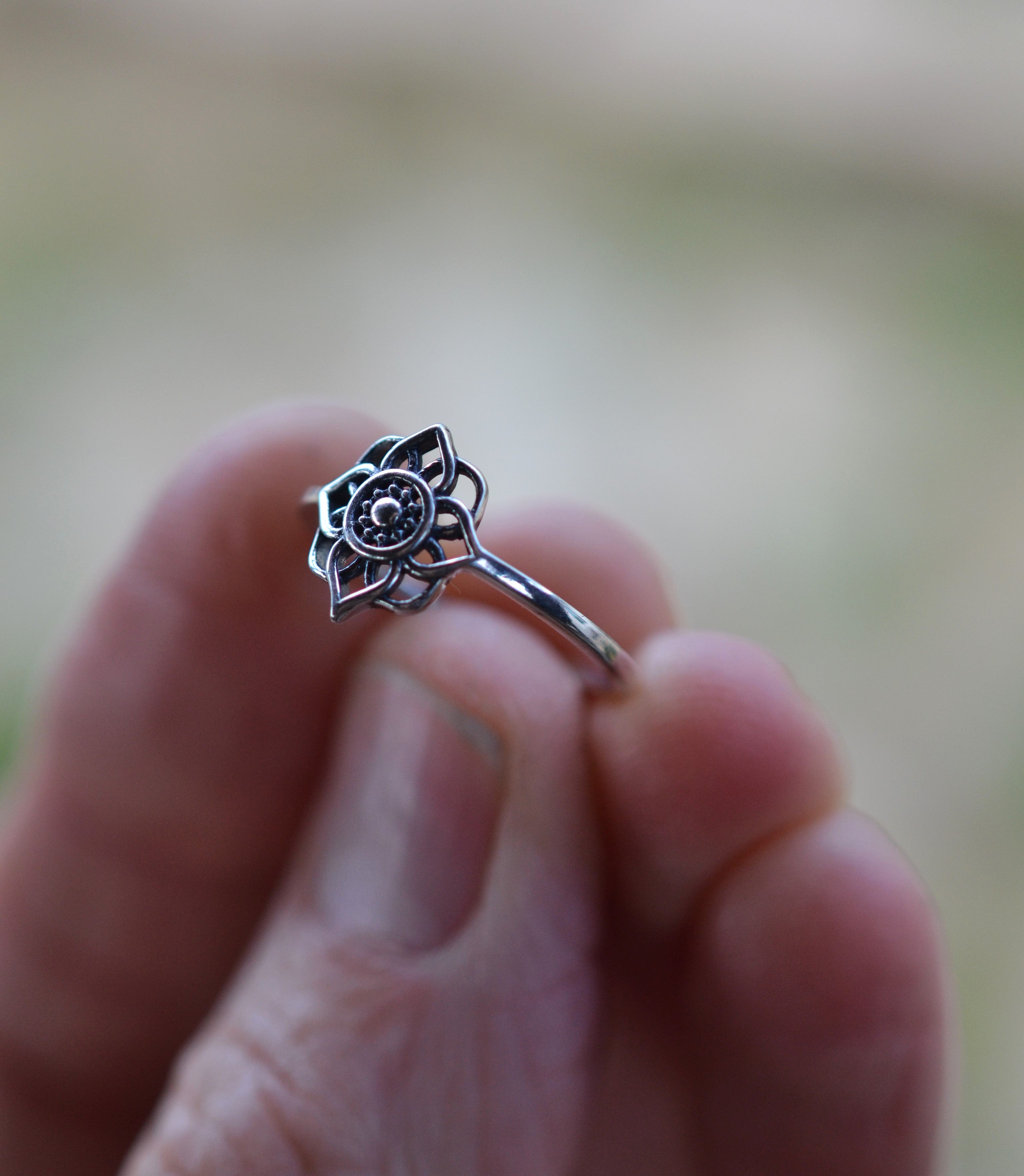 Mandala Ring - Sterling Silver - Only Sizes 5 and 7 Are Left!