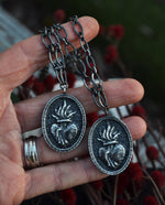 Til Death Large Sacred Heart Medallion - Chunky Chain