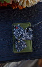 Jack-o-Lantern Snail - Sterling Silver - Black Onyx