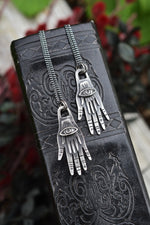 Twin Hands Third Eye Charm - 20" Chain Included