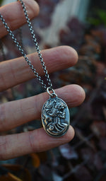 Skull Cameo - Sterling Silver - Cable Chain Included in Your Desired Length