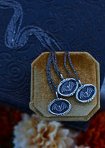 Only a few Available! Bat Cameo Charm Necklace - Sterling Silver - 18" Chain Included