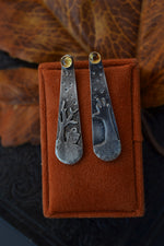 Mismatched Zombie Graveyard Earrings - Post style - Citrine