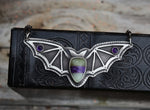 X-Large Candy Corn Bat Necklace  - OOAK - 18" Chain