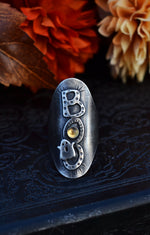 "Boo" Ghostie Ring - Citrine - Will Fit Like a Size 8